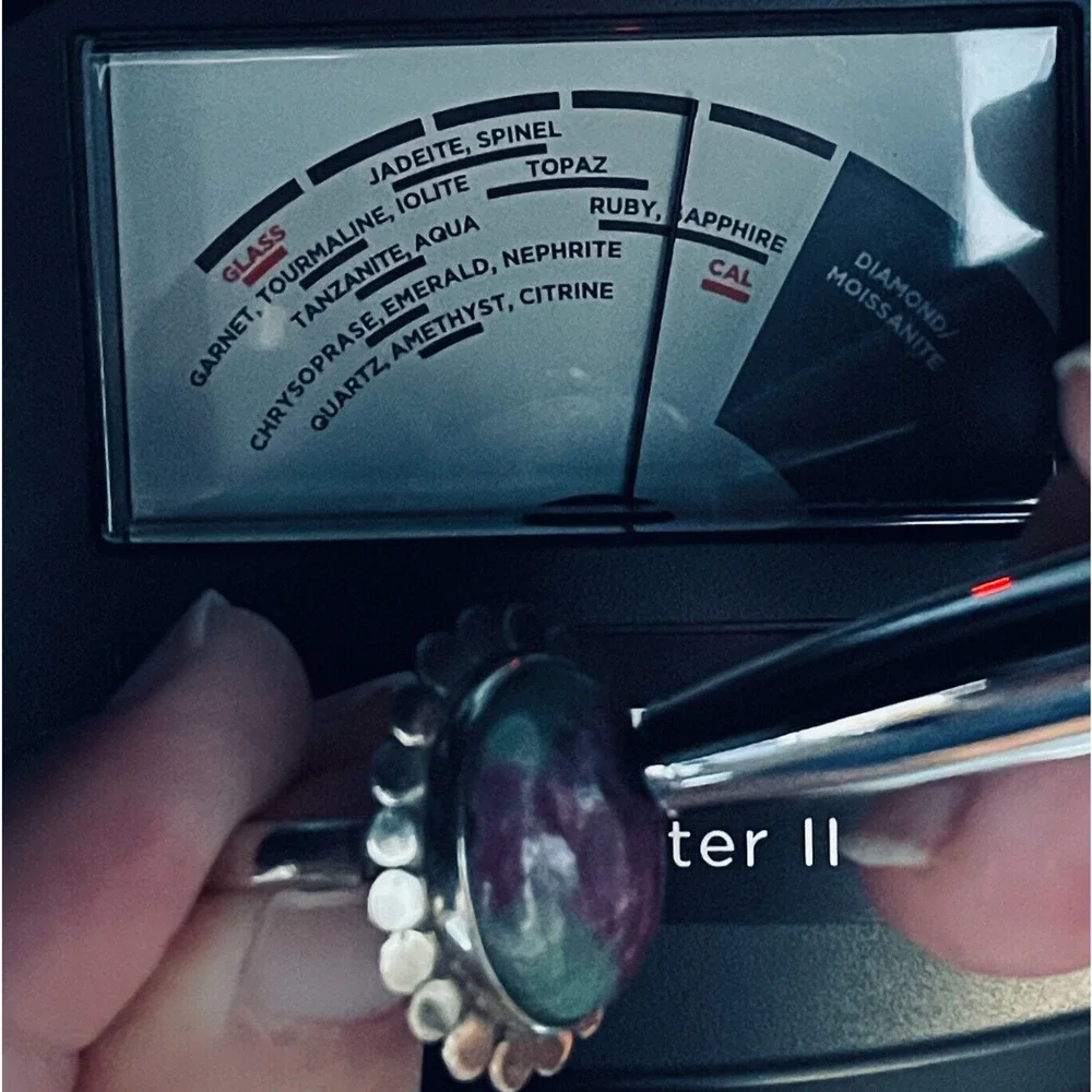 Ruby and Zoisite Gemstone Sterling Silver Ring US Size 6.75 Stamped 925 Colorful